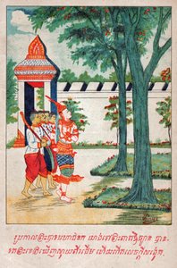 Mahajanaka Jataka (Gravur, ca. 1910) von School Laotian