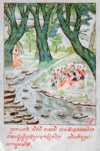 Mahajanaka Jataka (Gravur, ca. 1910)