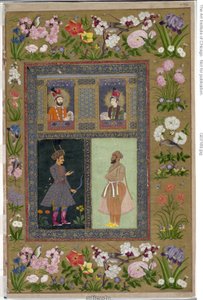 Seite aus dem St. Petersburg Album von School Mughal