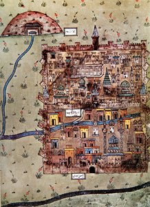 Karte von Erzerum, Türkei, ca. 1600 von School Ottoman