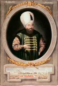 Osmanisches Reich: Porträt von Sultan Ahmed I, Miniatur, Bibliothek des Topkapi Sarayi, Istanbul von School Ottoman