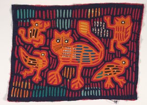 Hemdtafel (Mola), Kuna-Volk, San-Blas-Inseln, ca. 1950er von School Panamanian