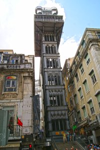 Santa Justa Aufzug, Lissabon, Portugal