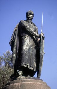 Statue von König Afonso I., Guimaraes, Portugal