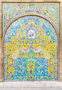 Fliesenarbeiten im Golestan-Palast, Teheran, Iran