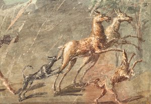 Liebende auf der Jagd, Herculaneum von School Roman