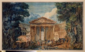 Dekorvorbereitung für die Oper 