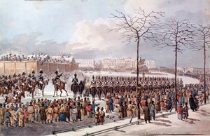 Revolte der Dekabristen 1825 in Erwartung von Nikolaus I. zur Erlangung einer neuen Verfassung