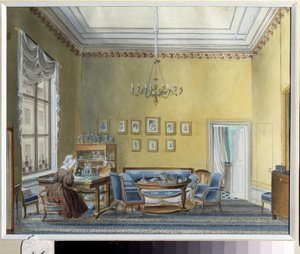 Innenraum des Hauses E. Boratynsky in Moskau von School Russian