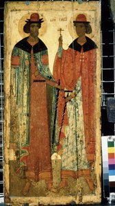 Die Heiligen Boris und Gleb, Söhne von Wladimir I. von Kiew