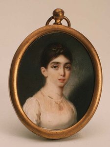 Porträt von Darya Mikhailovna Opochinina (1788-1854) von School Russian