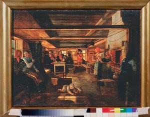 Szene in einem Landhaus von School Russian