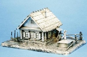 Raucherkompendium Modell einer Izba, Fabergé Werkstatt von School Russian
