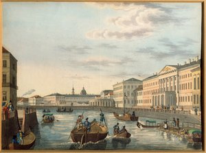Blick auf den Fluss Fontanka in Sankt Petersburg