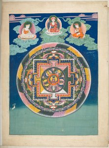 Eine von 12 Zeichnungen tibetischer Gottheiten von einem tibetischen Künstler, wahrscheinlich in Lhasa, um 1800 von School Tibetan