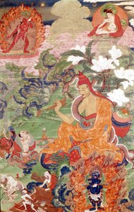 Der Magier Abhayakava aus Bengalen, Tibetische Thangka, Musée Guimet, Paris