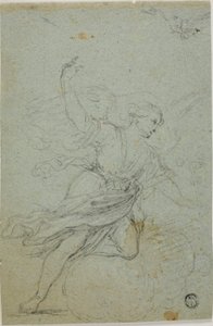 Verkündigungsengel (recto); Samson und der Löwe (verso)