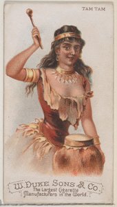 Tam Tam, aus der Serie Musikinstrumente N82 für Duke-Zigaretten, 1888