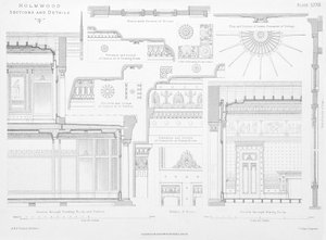 Innendekorative Details von Holmwood, Glasgow
