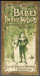 Programmcover von Babes in the Wood im Empire Palace Theatre, Edinburgh von Scottish School