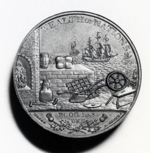 Schottischer Penny zur Erinnerung an Adam Smith (Rückseite), 1797 (Kupfer)