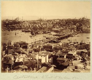 Panorama mit Blick auf Istanbul und den Bosporus, ca. 1890