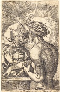 Christus mit Dornenkrone spricht mit seiner Mutter von Sebald Beham
