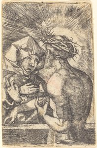 Christus mit Dornenkrone spricht mit seiner Mutter von Sebald Beham