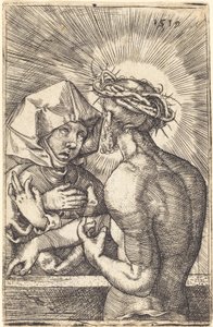 Christus mit Dornenkrone spricht mit seiner Mutter von Sebald Beham