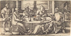 Christus im Haus von Simon dem Pharisäer von Sebald Beham