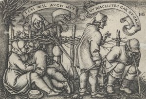 Bauern hinter der Hecke, aus Das Fest der Bauern oder die zwölf Monate, 1546-47