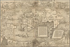 Weltkarte von 1537 von Sebastian Münster von Sebastian Munster