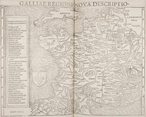 Cosmographia, Detail von Galliae von Sebastian Munster