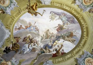 Die Apotheose des Herkules. Fresko von Sebastiano Ricci (1659-1734). Marucelli Fensi Palast, Florenz. von Sebastiano Ricci