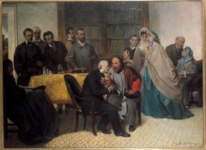 Der italienische Patriot Giuseppe Garibaldi trifft den italienischen Schriftsteller Alessandro Manzoni