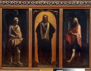 Christus mit zwei Heiligen von Sebastiano del (c.1485 1547) Piombo