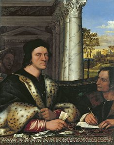 Porträt von Ferry Carondelet 1473-1528, mit seinem Sekretär