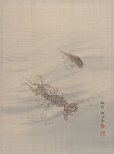 Grund des Meeres mit Langusten, ca. 1890-92 von Seki Shuko