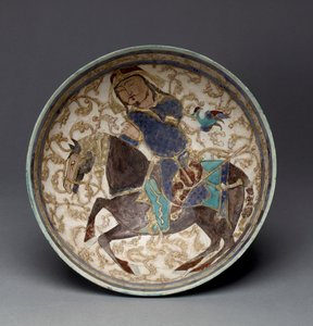 Schale mit Prinz zu Pferd aus Iran