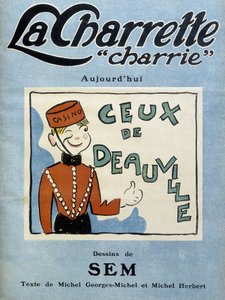 Deauville-Casino-Dealer, Illustration von Sem für das Titelblatt der Monatszeitschrift „La charrette charrie“ (1922)