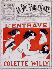 Karikatur von Colette Willy, Pseudonym von Sidonie-Gabrielle Colette (1873-1954)