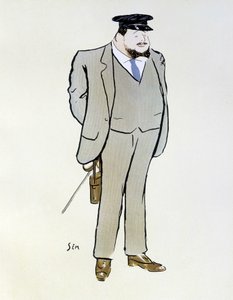 Porträt von Henri de Rothschild - von Sem (1863 - 1934), in „Les Sports modernes“, August 1906