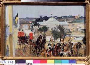 Viktor Emanuel III. von Savoyen, König von Italien, besucht die Internationale Ausstellung in Rom 1911