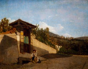 Portikus der Villa Toscana, ca. 1861 von Serafino de Tivoli