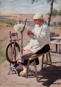 Die Spinnerin von Sergei Arsenevich Vinogradov