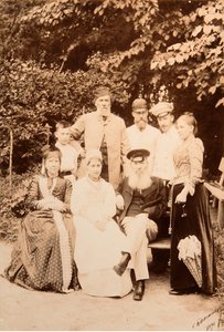 Die Familie des Dichters Jakow Petrowitsch Polonski besuchte den Dichter Afanassi Afanassjewitsch Fet