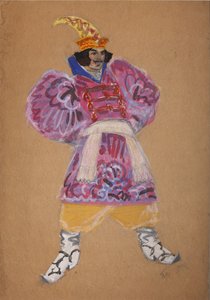 Kostümentwurf für die Oper Der goldene Hahn von N. Rimski-Korsakow von Sergei Vasilievich Malyutin