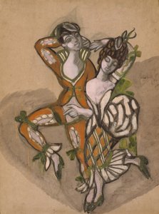 Kostümentwurf für das Theaterstück Die Hochzeit des Figaro von P. de Beaumarchais, 1915 von Sergei Yurievich Sudeykin