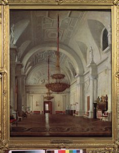 Ansicht des Weißen Saals des Winterpalastes in St. Petersburg