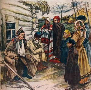Ein russisches Kriegsfondsplakat von Sergi Vinogradoff